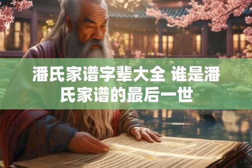 潘氏家谱字辈大全 谁是潘氏家谱的最后一世