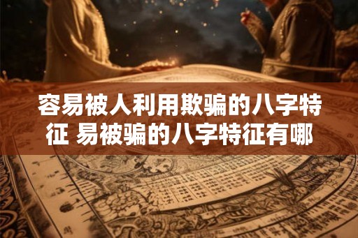 容易被人利用欺骗的八字特征 易被骗的八字特征有哪些 容易被人利用欺骗的八字特征 易被骗的八字特征有哪些