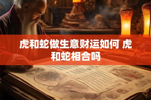 虎和蛇做生意财运如何 虎和蛇相合吗