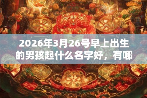 2026年3月26号早上出生的男孩起什么名字好,有哪些注意的问题? 2026年3月26号早上出生的男孩起什么名字好,有哪些注意的问题?
