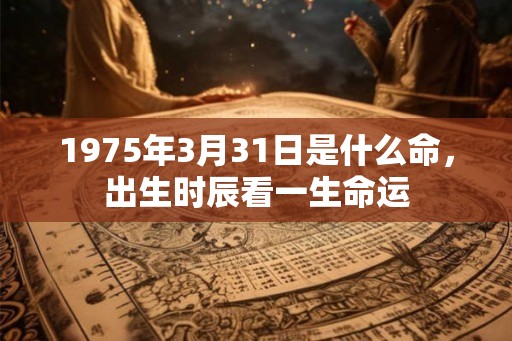 1975年3月31日是什么命，出生时辰看一生命运