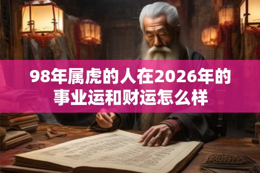98年属虎的人在2026年的事业运和财运怎么样