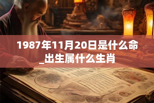 1987年11月20日是什么命_出生属什么生肖