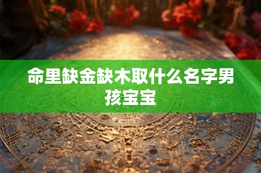 命里缺金缺木取什么名字男孩宝宝