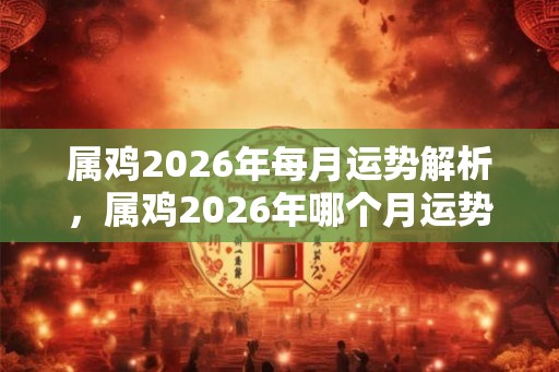属鸡2026年每月运势解析，属鸡2026年哪个月运势最好？