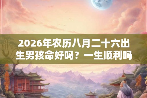 2026年农历八月二十六出生男孩命好吗？一生顺利吗？