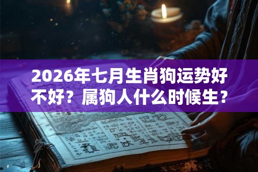2026年七月生肖狗运势好不好？属狗人什么时候生？