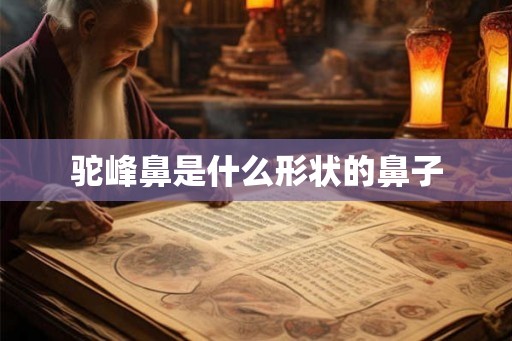 驼峰鼻是什么形状的鼻子