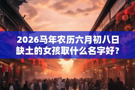 2026马年农历六月初八日缺土的女孩取什么名字好？