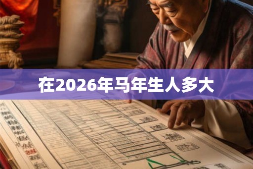 在2026年马年生人多大