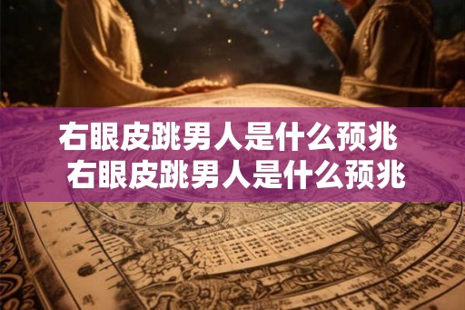 右眼皮跳男人是什么预兆  右眼皮跳男人是什么预兆时辰