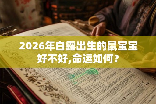 2026年白露出生的鼠宝宝好不好,命运如何？