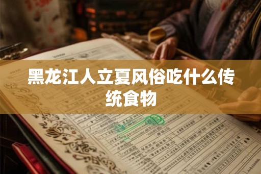 黑龙江人立夏风俗吃什么传统食物