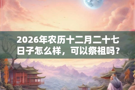 2026年农历十二月二十七日子怎么样，可以祭祖吗？