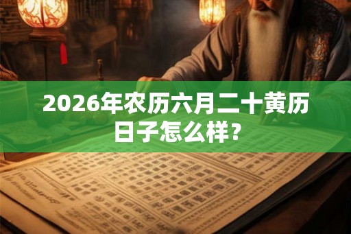 2026年农历六月二十黄历日子怎么样？
