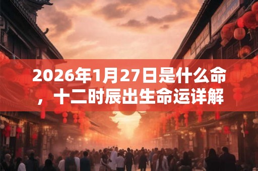 2026年1月27日是什么命，十二时辰出生命运详解