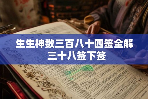 生生神数三百八十四签全解  三十八签下签