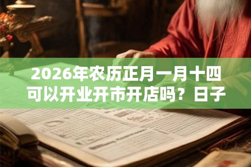 2026年农历正月一月十四可以开业开市开店吗？日子吉凶查询！