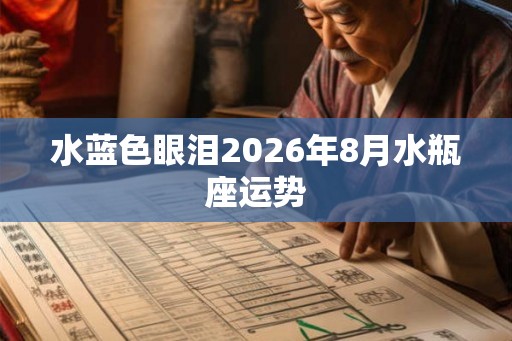 水蓝色眼泪2026年8月水瓶座运势