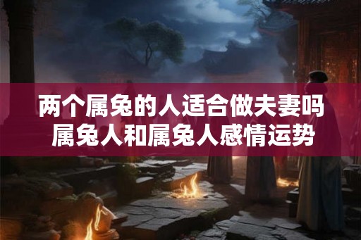 两个属兔的人适合做夫妻吗 属兔人和属兔人感情运势如何 两个属兔的人适合做夫妻吗 属兔人和属兔人感情运势如何