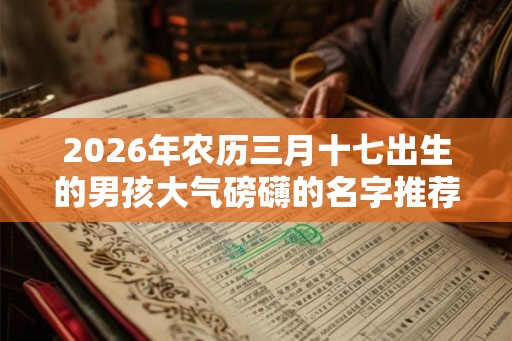 2026年农历三月十七出生的男孩大气磅礴的名字推荐