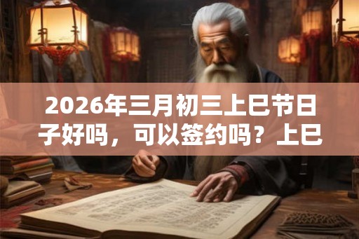 2026年三月初三上巳节日子好吗，可以签约吗？上巳节的财神在什么方位？
