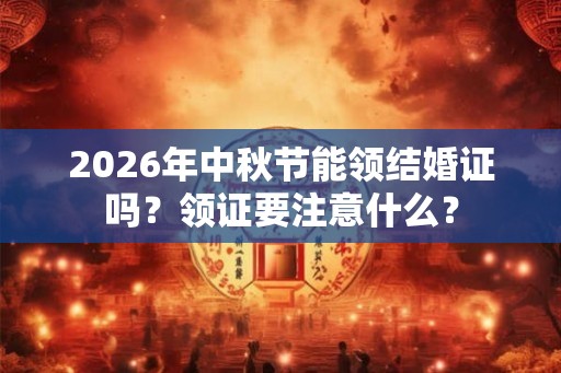 2026年中秋节能领结婚证吗？领证要注意什么？