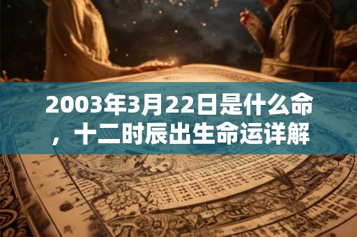2003年3月22日是什么命，十二时辰出生命运详解
