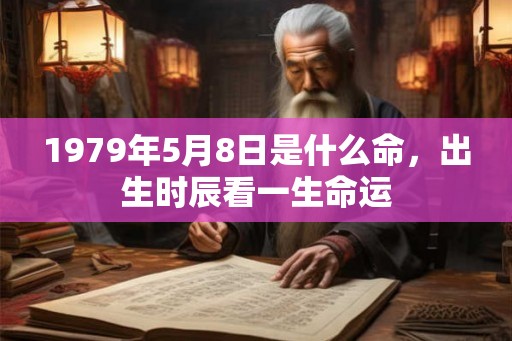 1979年5月8日是什么命，出生时辰看一生命运