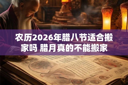 农历2026年腊八节适合搬家吗 腊月真的不能搬家 农历2026年腊八节适合搬家吗 腊月真的不能搬家