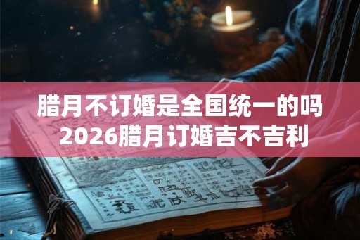 腊月不订婚是全国统一的吗 2026腊月订婚吉不吉利