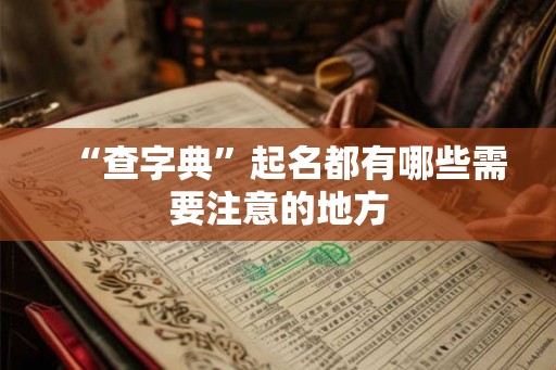 “查字典”起名都有哪些需要注意的地方