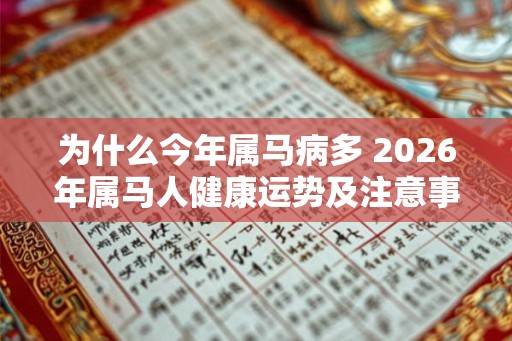 为什么今年属马病多 2026年属马人健康运势及注意事项