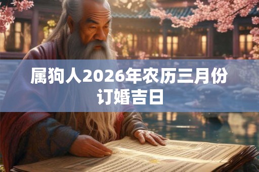 属狗人2026年农历三月份订婚吉日 属狗人2026年农历三月份订婚吉日