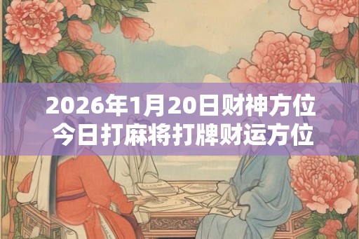 2026年1月20日财神方位 今日打麻将打牌财运方位