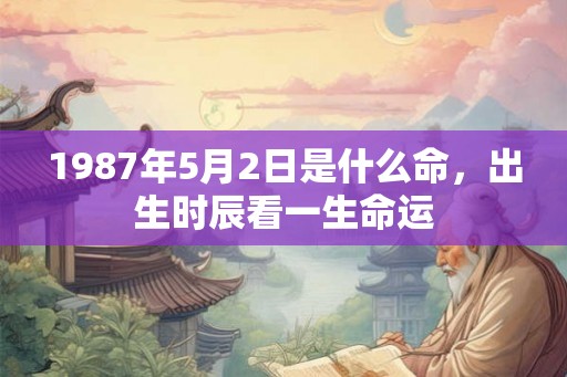 1987年5月2日是什么命，出生时辰看一生命运