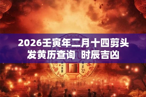 2026壬寅年二月十四剪头发黄历查询  时辰吉凶