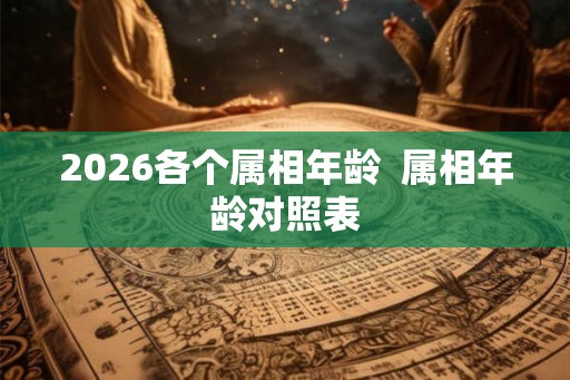 2026各个属相年龄  属相年龄对照表