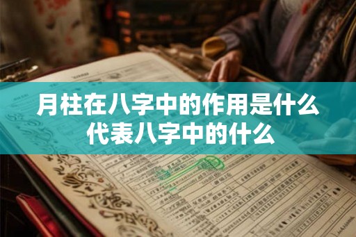 月柱在八字中的作用是什么 代表八字中的什么