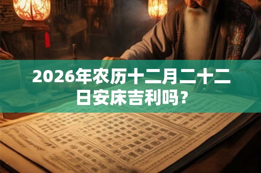 2026年农历十二月二十二日安床吉利吗？