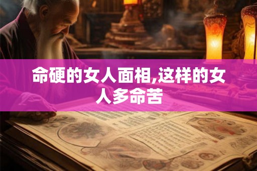 命硬的女人面相,这样的女人多命苦