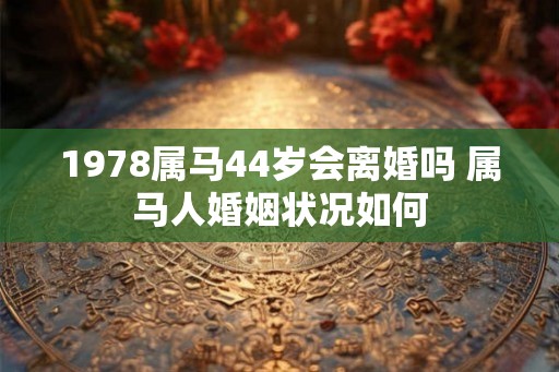 1978属马44岁会离婚吗 属马人婚姻状况如何
