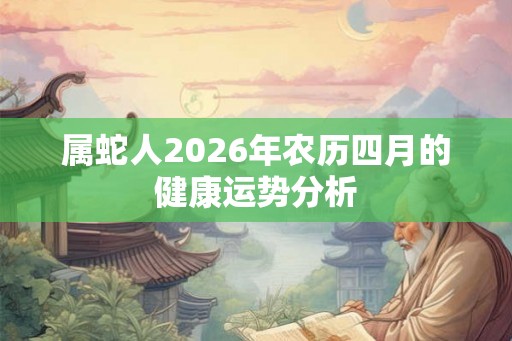 属蛇人2026年农历四月的健康运势分析