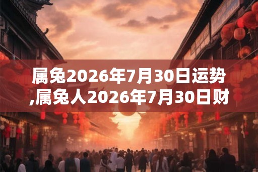 属兔2026年7月30日运势,属兔人2026年7月30日财运,生肖兔2026年7月30日运势 属兔2026年7月30日运势,属兔人2026年7月30日财运,生肖兔2026年7月30日运势