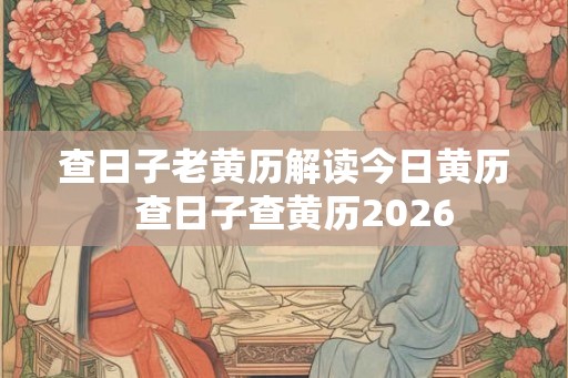 查日子老黄历解读今日黄历  查日子查黄历2026