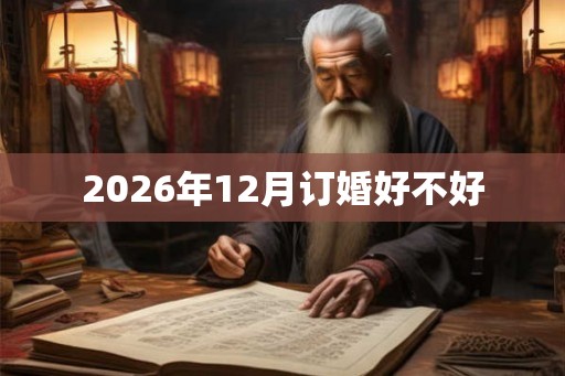2026年12月订婚好不好
