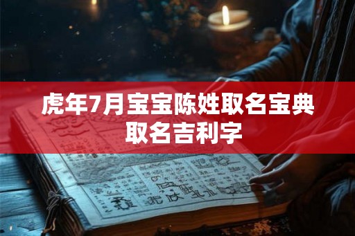 虎年7月宝宝陈姓取名宝典  取名吉利字