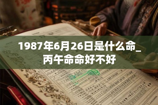 1987年6月26日是什么命_丙午命命好不好