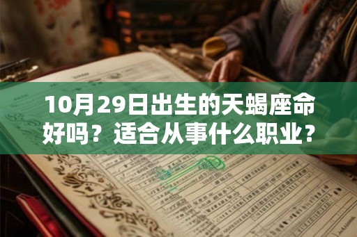 10月29日出生的天蝎座命好吗？适合从事什么职业？