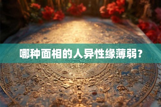 哪种面相的人异性缘薄弱？